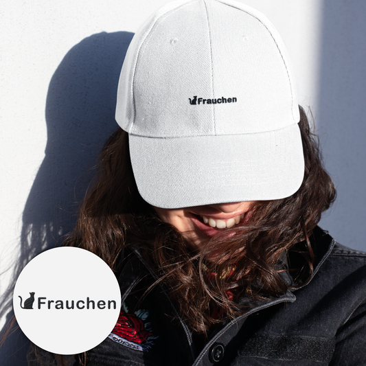 Bestickte Baseball Cap mit Katze & "Frauchen"