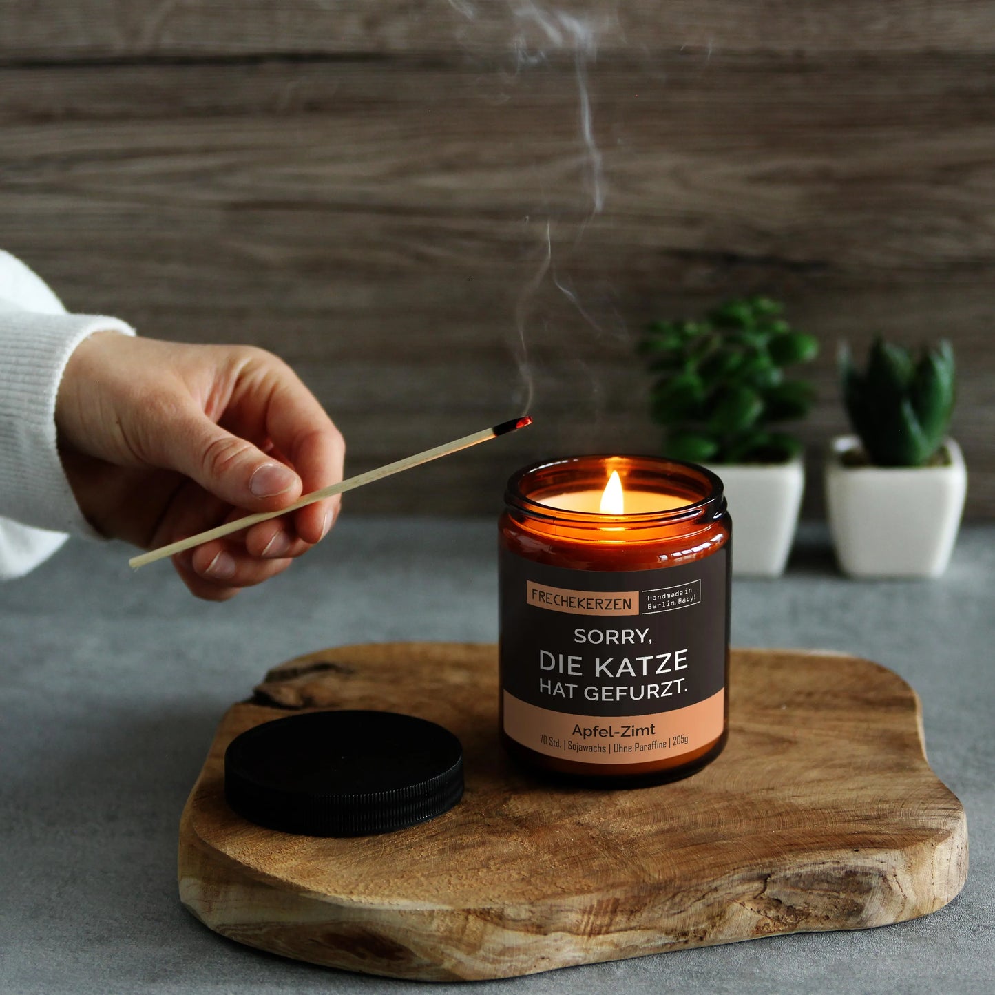 Nachhaltige Duftkerze mit Spruch | Sorry, die Katze hat gefurzt.