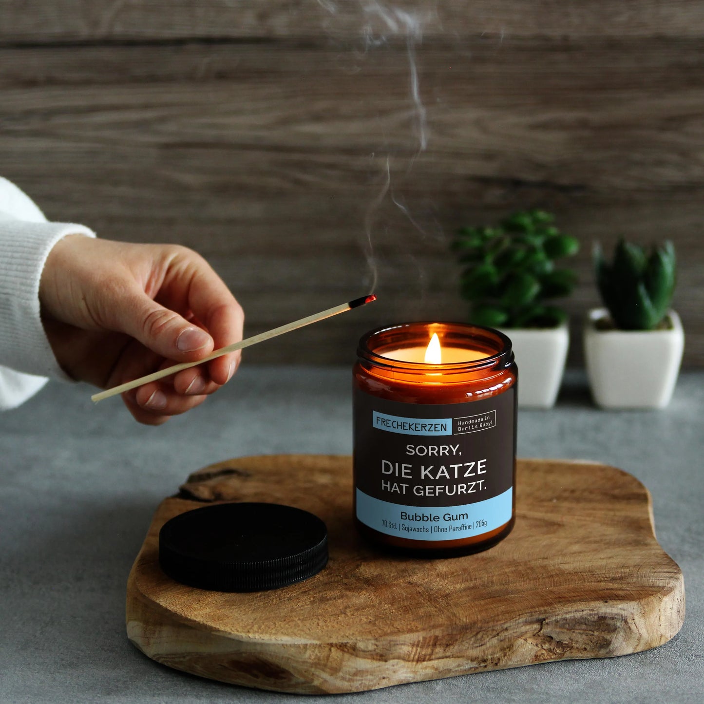Nachhaltige Duftkerze mit Spruch | Sorry, die Katze hat gefurzt.