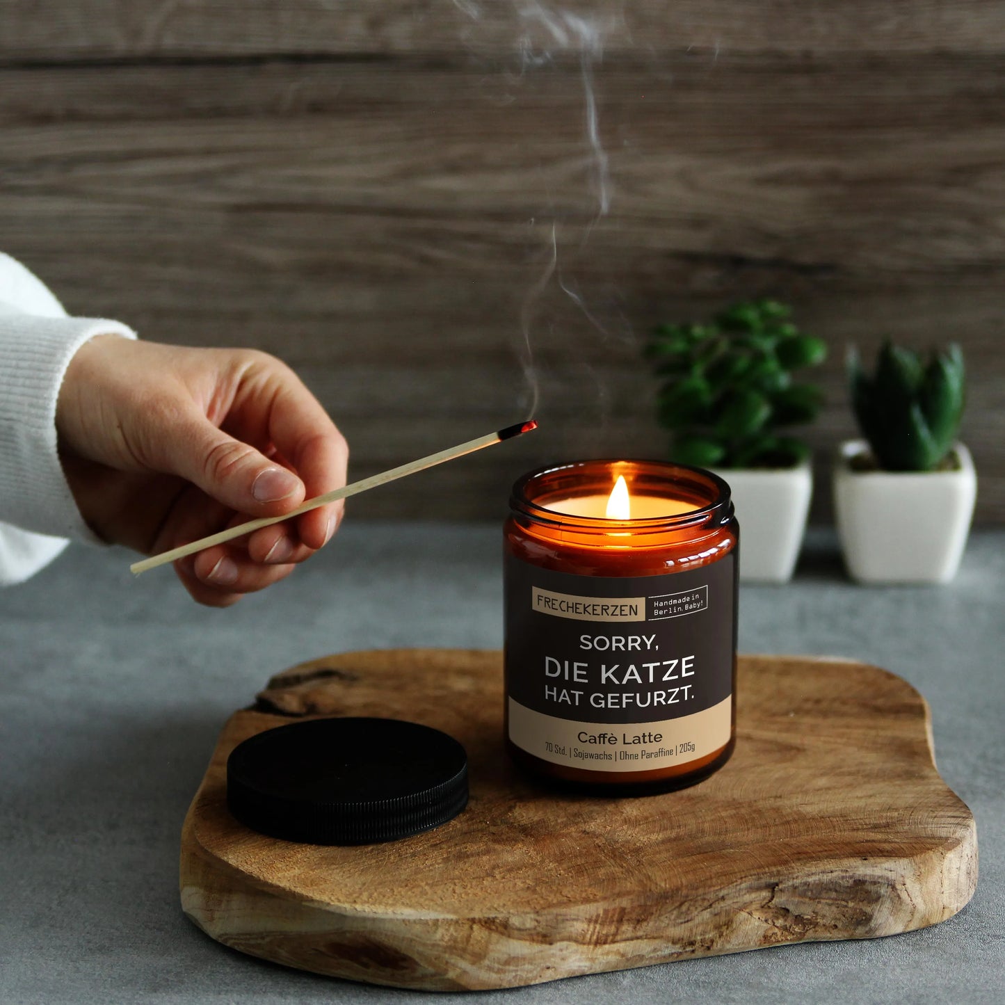 Nachhaltige Duftkerze mit Spruch | Sorry, die Katze hat gefurzt.