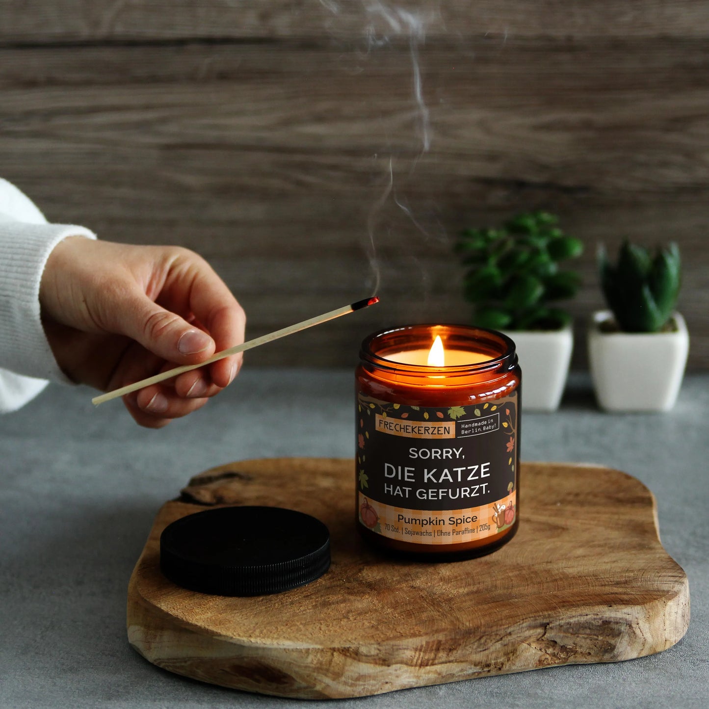 Nachhaltige Duftkerze mit Spruch | Sorry, die Katze hat gefurzt.