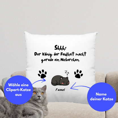 Kissen "Shhh" personalisierbar mit Katze