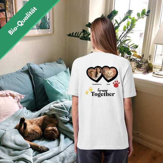 T-Shirt Unisex "Forever Together" für Katzenfans - Personalisierbar als Geschenk