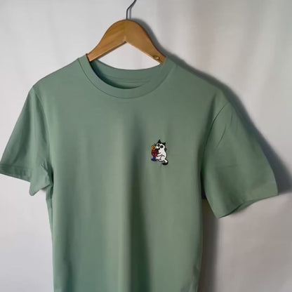 T-Shirt Aperol - Katze in Premium Bio-Qualität und hochwertiger Bestickung