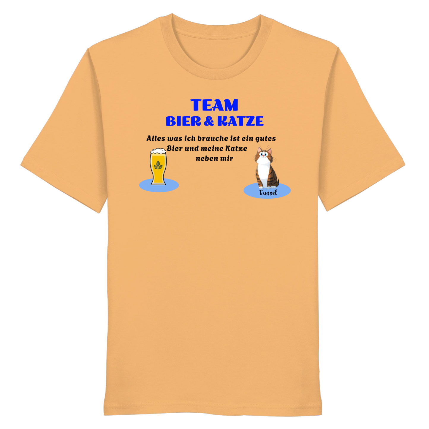 Team Bier & Katze - Personalisierbares Unisex T-Shirt