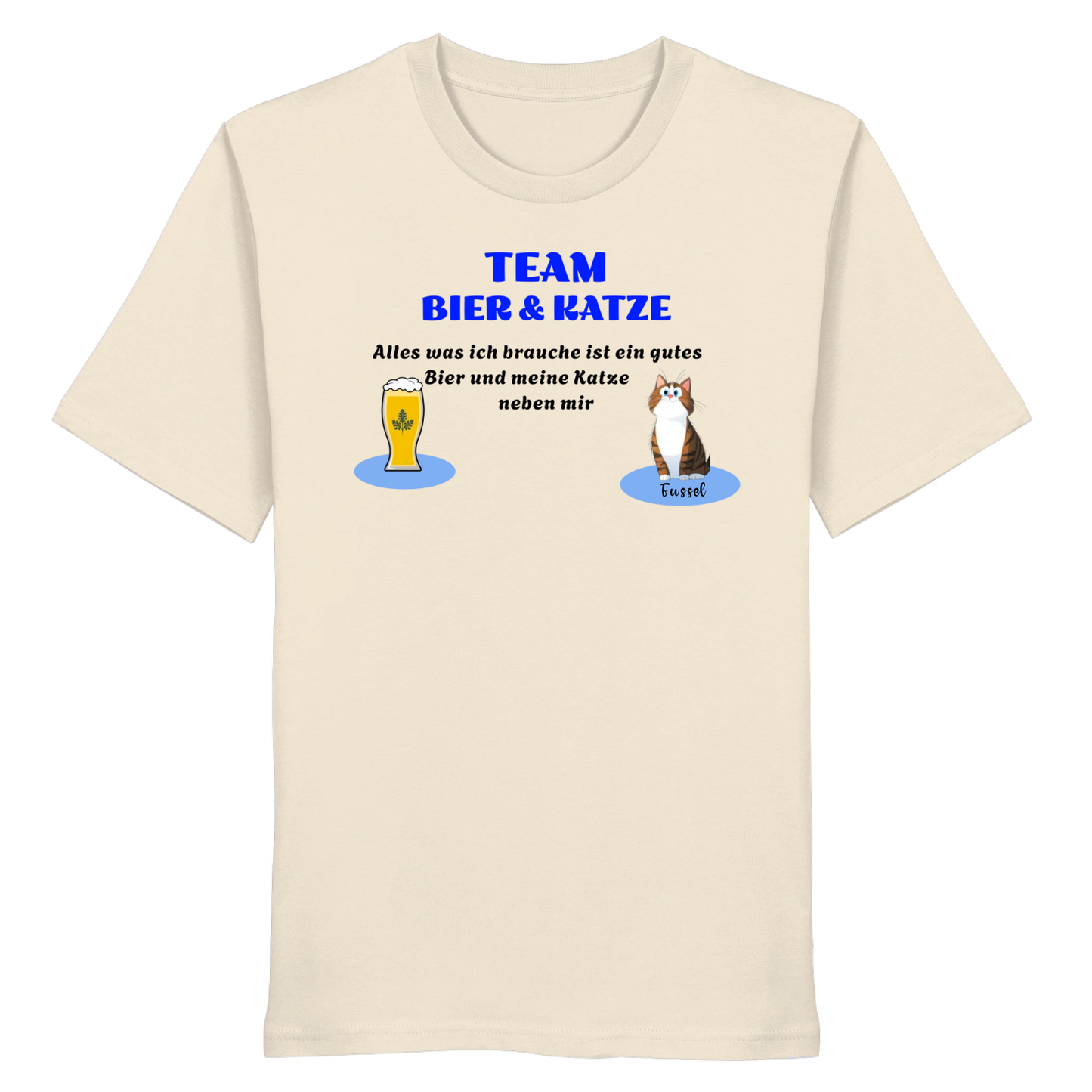 Team Bier & Katze - Personalisierbares Unisex T-Shirt