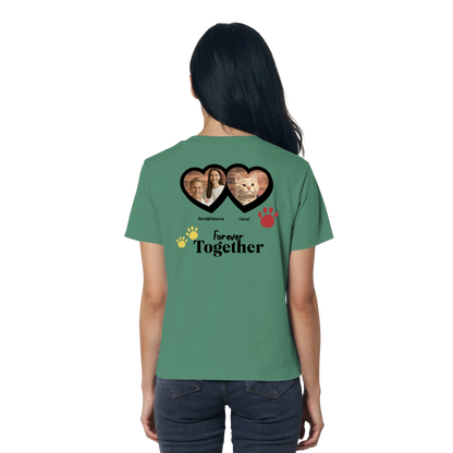 T-Shirt für Damen "Forever Together" für Katzenfans - Personalisierbar als Geschenk