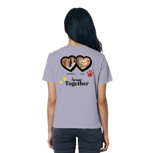 T-Shirt für Damen "Forever Together" für Katzenfans - Personalisierbar als Geschenk