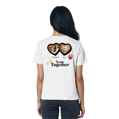 T-Shirt für Damen "Forever Together" für Katzenfans - Personalisierbar als Geschenk